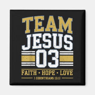 Team Jesus 03 Christian Faith Teen Girl Toddler Yo Magnet