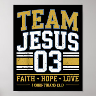 Team Jesus 03 Christian Faith Teen Girl Toddler Yo Poster