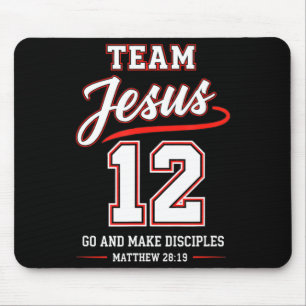Team Jesus 12 Go and Make Disciples Christian Mouse Pad