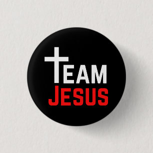 Team Jesus   3 Cm Round Badge