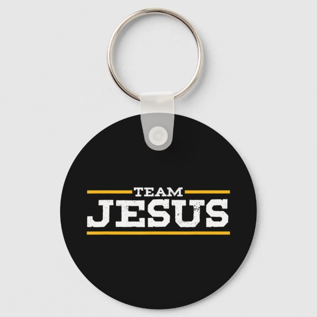 Team Jesus Christ Chrisitian Catholic Orthodox God Key Ring (Front)