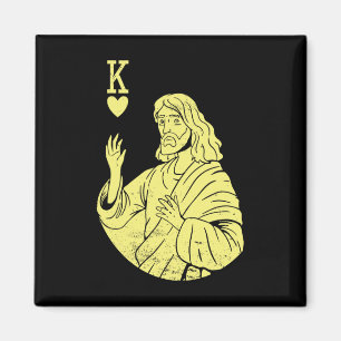 Team Jesus Christ Is King Of Heart Religious Chris Magnet