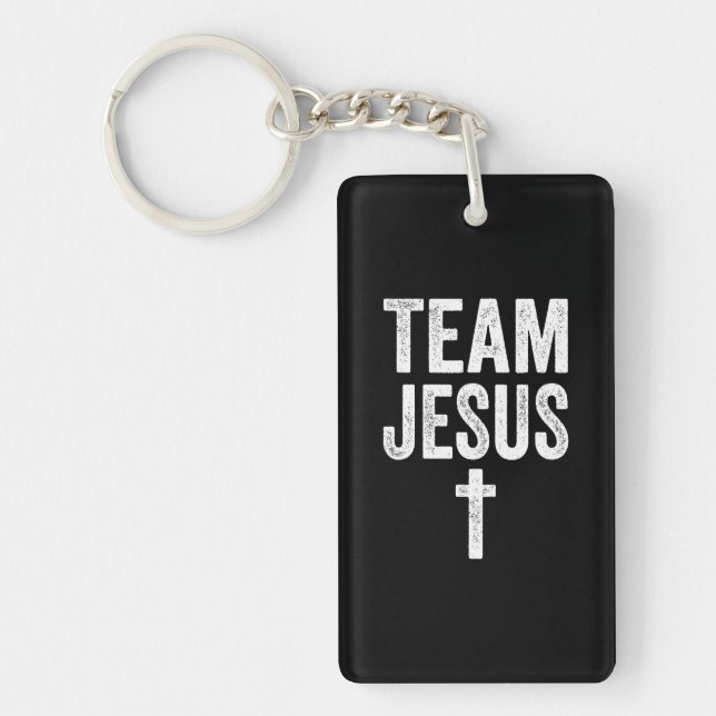 Team JESUS Christian church Christian family Key Ring (Front)