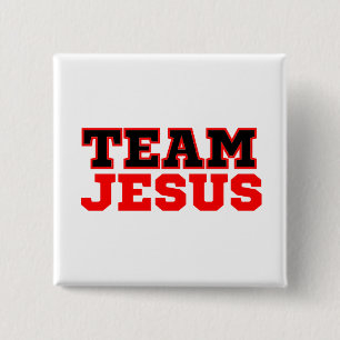 Team Jesus Christian Faith   15 Cm Square Badge