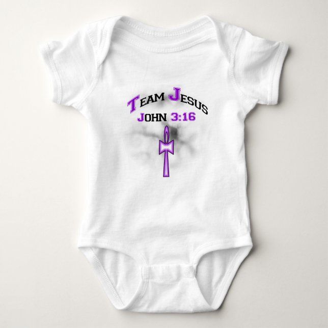 Team Jesus Christian John 316 Baby Bodysuit (Front)