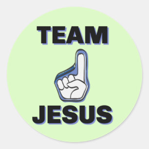 TEAM JESUS CLASSIC ROUND STICKER