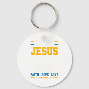 Team Jesus Faith Hope Love Matching Family Christi Key Ring