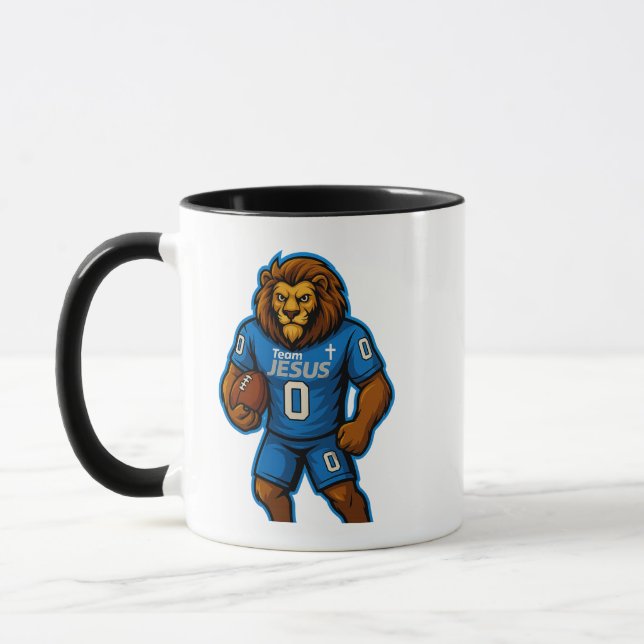 Team JESUS Football 0 - Christian Mug (Left)