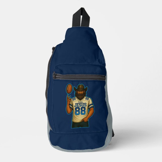 Team JESUS Football 88 - Christian Sling Bag (Front)