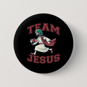 Team Jesus Football Lover Tee Christian Faith Bibl 6 Cm Round Badge