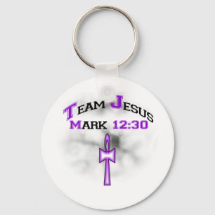 Team Jesus Mark 12:30 Key Ring