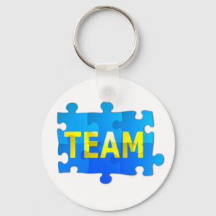 Team Jigsaw Puzzle Key Ring