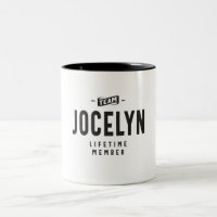 Team Jocelyn Lifetime Member Personalised Name
