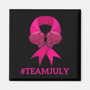 TEAM JULY Breast Cancer Awareness Premium T-Shirt7 Magnet