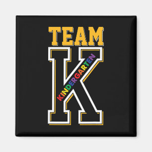 Team K Kindergarten Teacher Student Byck To School Magnet