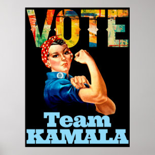 Team Kamala 2024 Nasty Women Vote Political Poster