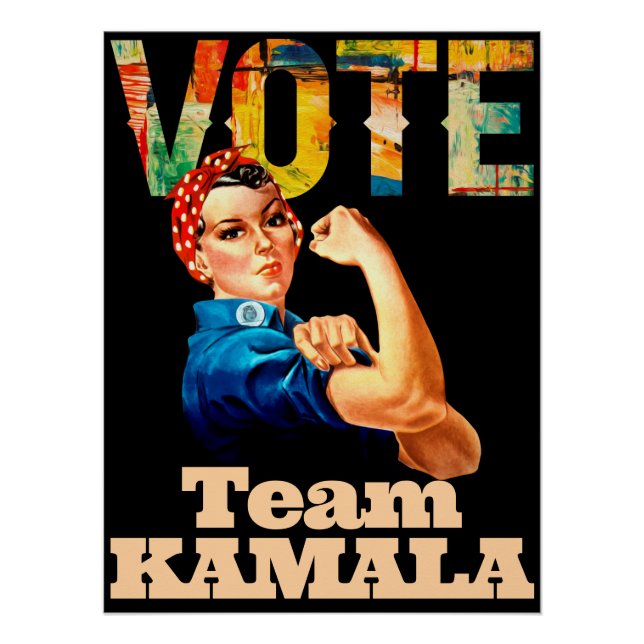 Team Kamala 2024 Nasty Women Vote Political Poster (Front)