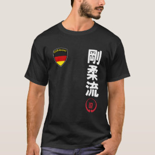 Team Karate Goju Ryu German Flag Kanji Japanese Ma T-Shirt