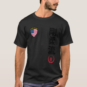 Team Karate Goju Ryu USA Flag Kanji Japanese Marti T-Shirt