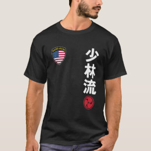 Team Karate Shorin Ryu USA Flag Japanese Martial A T-Shirt