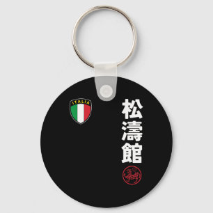 Team Karate Shotokan Italy Flag Kanji Japanese Mar Key Ring