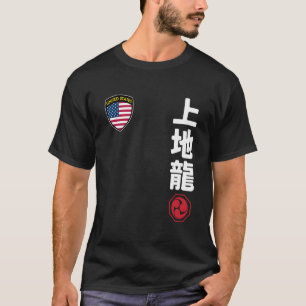 Team Karate Uechi Ryu USA Flag Kanji Japanese Mart T-Shirt