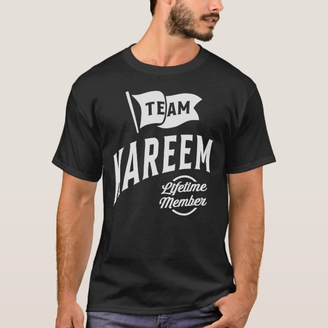 Team Kareem Lifetime Member Name Kareem T-Shirt (Front)