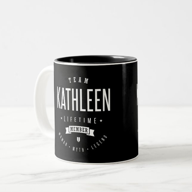 Team Kathleen Two-Tone Coffee Mug (Front Left)