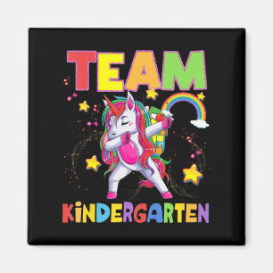 Team Kindergarten Dabbing Unicorn Back To School G Magnet