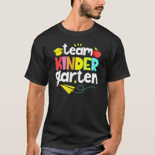 Team Kindergarten Kinder Crew Teacher Student Back T-Shirt