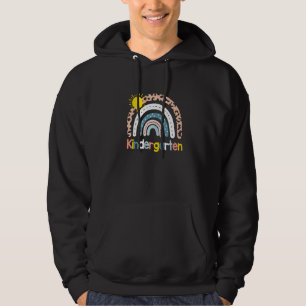 Team Kindergarten Squad Back To School Rainbow Kid Hoodie