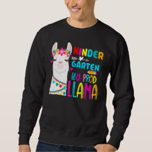 Team Kindergarten Teacher Rainbow No Prob Llama 10 Sweatshirt