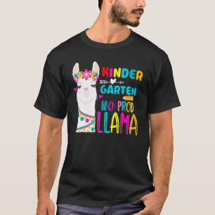 Team Kindergarten Teacher Rainbow No Prob Llama 10 T-Shirt