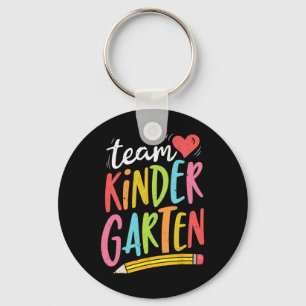 Team Kindergarten Teacher Student Fun Byck To Scho Key Ring