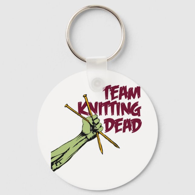 Team Knitting Dead Key Ring (Front)