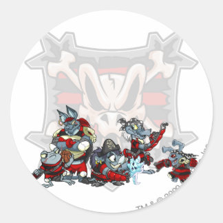 Team Krawk Island Group Classic Round Sticker
