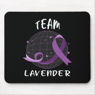 Team Lavender For Cancer Awareness World Cancer Da Mouse Pad