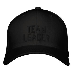 TEAM LEADER Text Mark Clean Modern Design Embroidered Hat