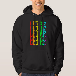 Team Leo Girl Horoscope Leo King Astrology Rainbow Hoodie