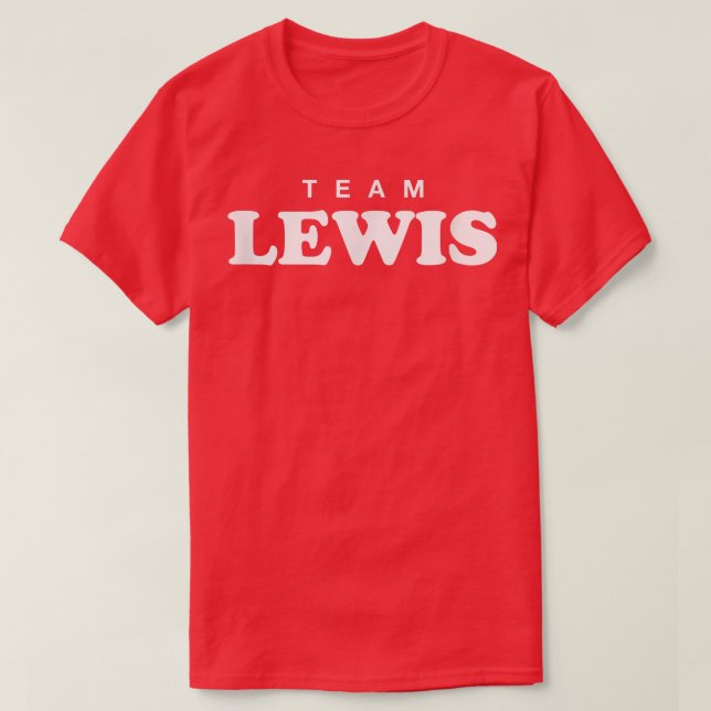 Team Lewis Personalized Surname Bride Groom Family T-Shirt (Design Front)