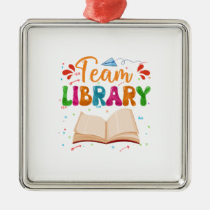 Team Library Metal Ornament
