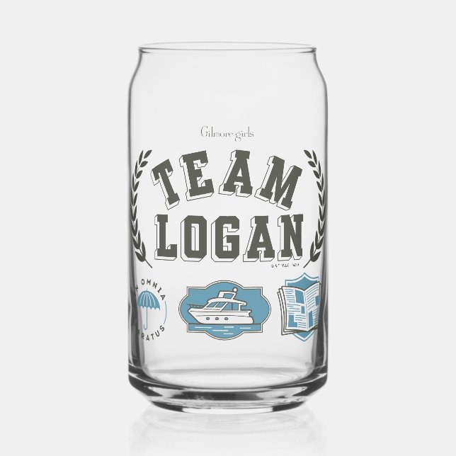 Team Logan Gilmore Girls Design Can Glass (Front)