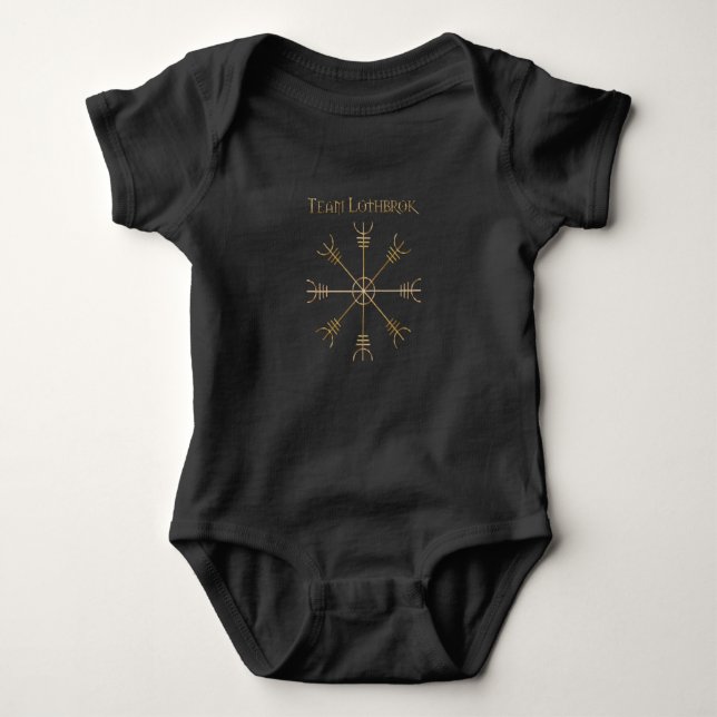TEAM LOTHBROK GOLD BABY BODYSUIT (Front)