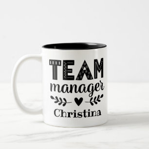 Team Manager Personalised Two-Tone Coffee Mug