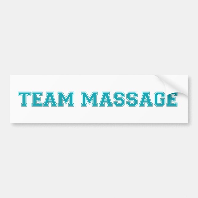 TEAM MASSAGE BUMPER STICKER (Front)