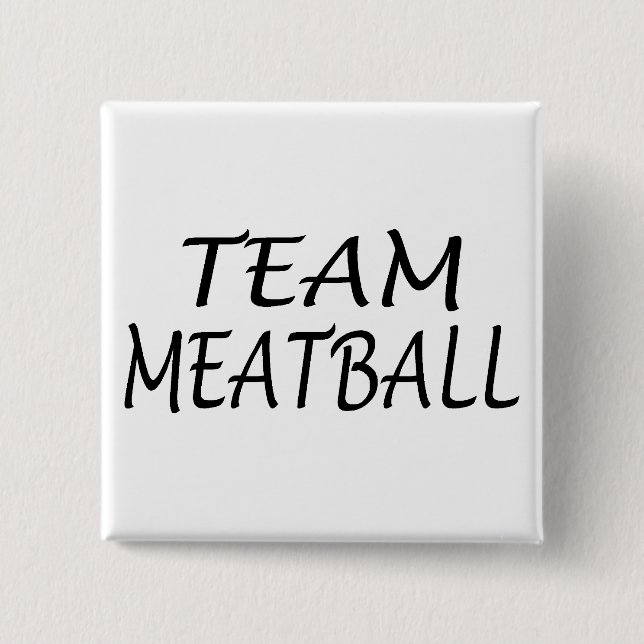 Team Meatball 15 Cm Square Badge (Front)