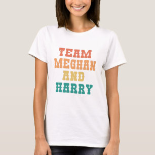 Team Meghan And Harry Funny Cute Retro Vintage T-Shirt
