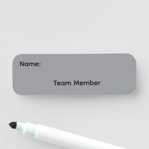 Team Member Magnetic Name Tag Button