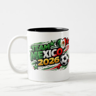 TEAM MEXICO 2026 Fan Mexican Pride Footb Two-Tone Coffee Mug