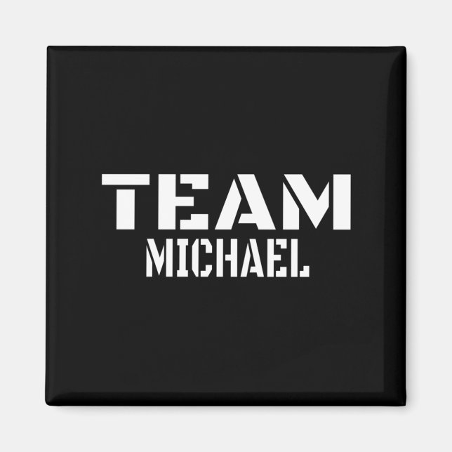 Team Michael Unique Personalised Matching Family Magnet (Front)